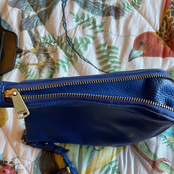 Fossil blue leather shoulder bag - Picture 16 of 16